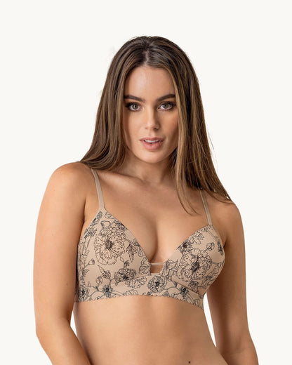  Plunge Wireless Scalloped Trim Bra The Perfect Comfort Bra