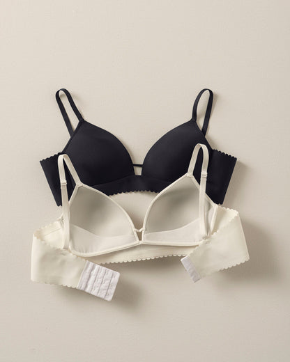  Plunge Wireless Scalloped Trim Bra The Perfect Comfort Bra