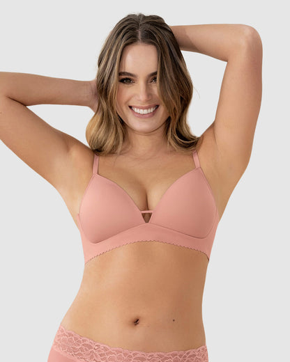  Plunge Wireless Scalloped Trim Bra The Perfect Comfort Bra