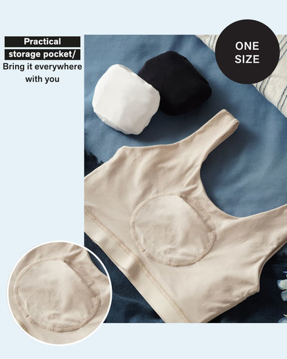  One-Size Pocket Bra Built-In Storage Pocket