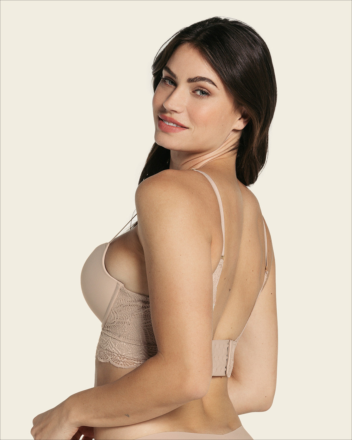  Front Cutout Demi-Cup Double Push Up Bra Luxe Lift
