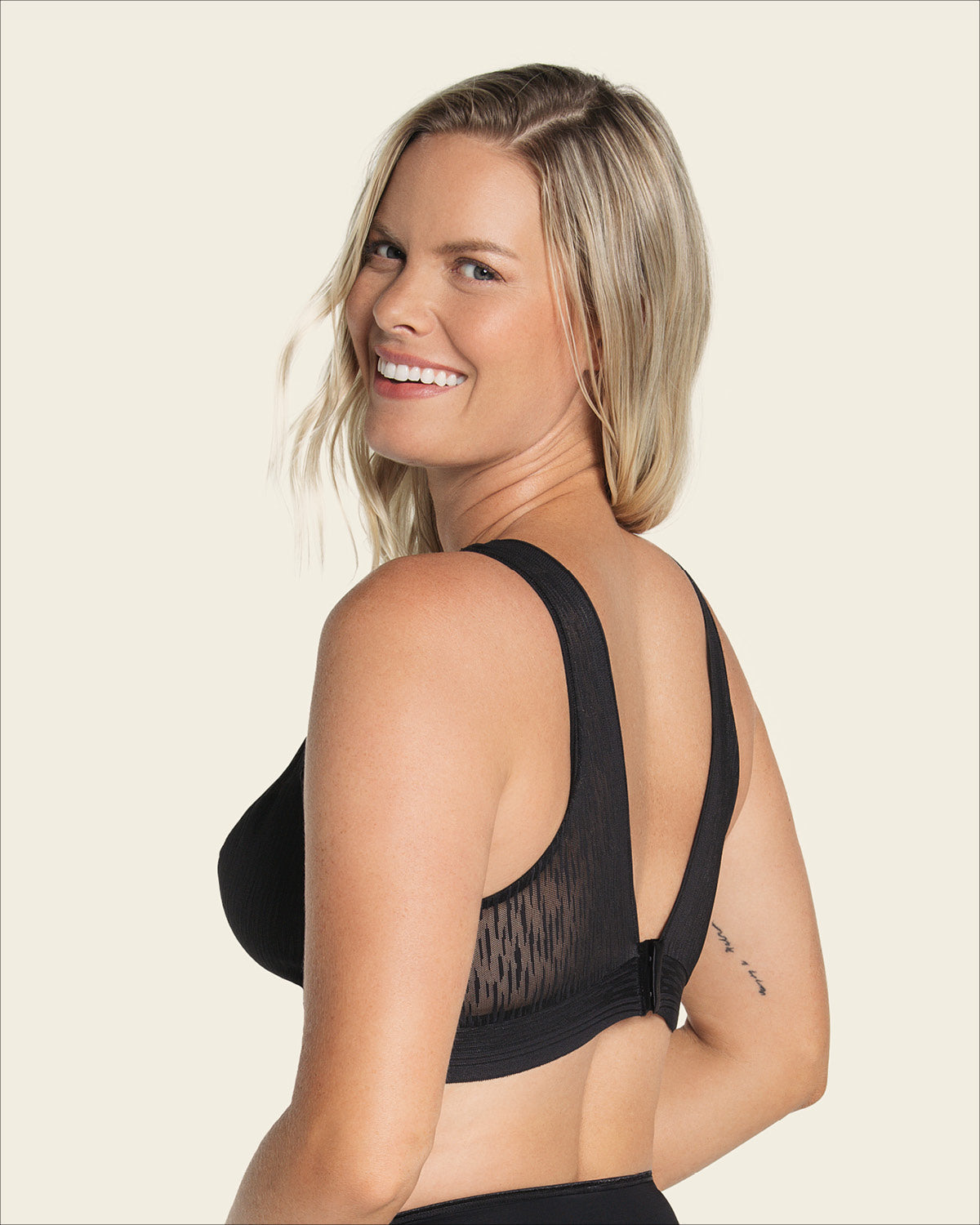  Florence Sheer Stripe Lace Unlined Wireless Bralette