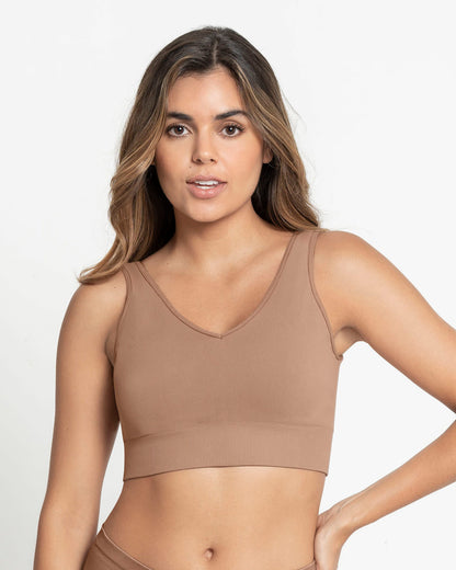  V-Neck Seamless Pullover Bra