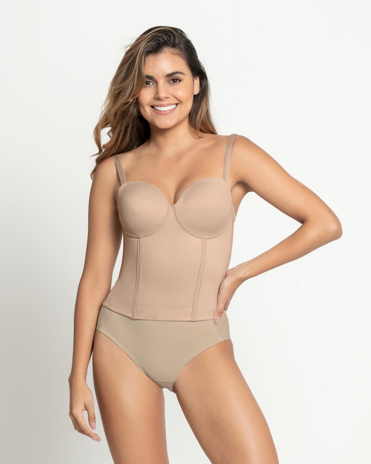  Longline Strapless Bustier Bra