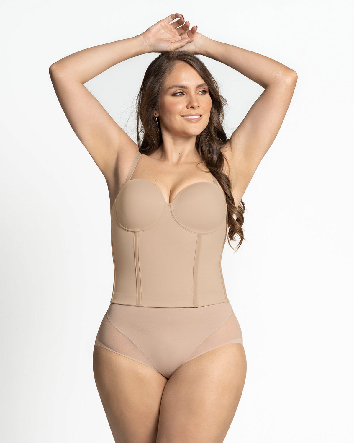  Longline Strapless Bustier Bra