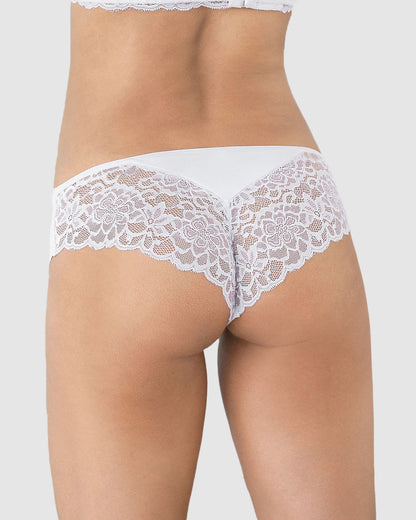  A Brazilian Culotte In Smooth And Lace Fabric