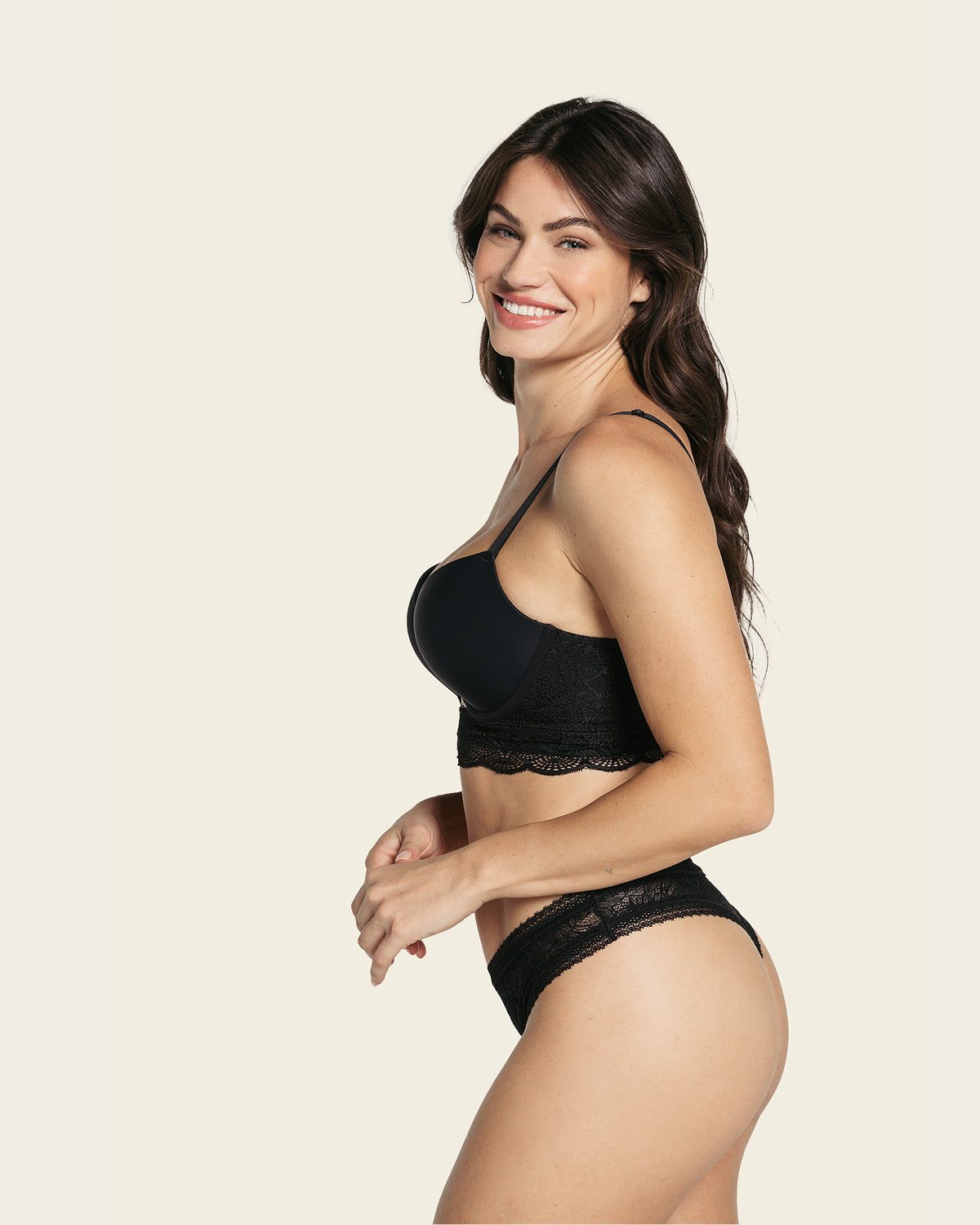  Thong Style Knicker In Floral Lace