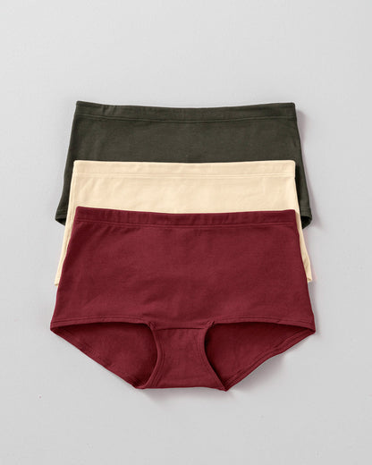  3 Boyshorts In Stretch Cotton With Good Coverage