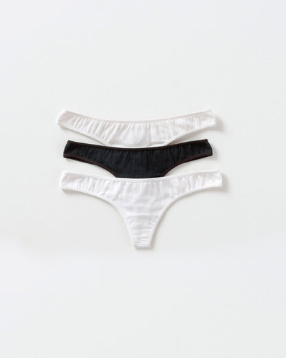  3-Pack Cotton Low-Rise String Knicker