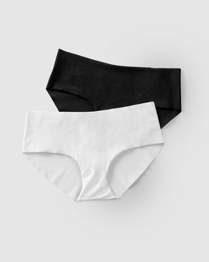  2-Pack No Ride-Up Seamless Hiphugger Knickers
