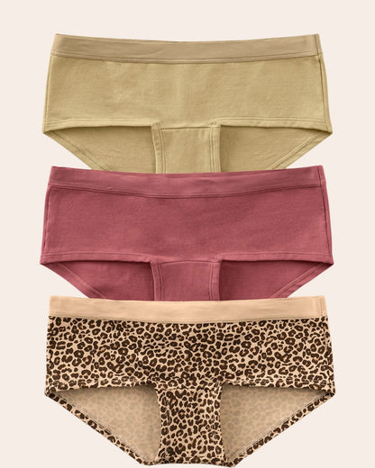  3-pack Stretch Cotton Hipster Knickers