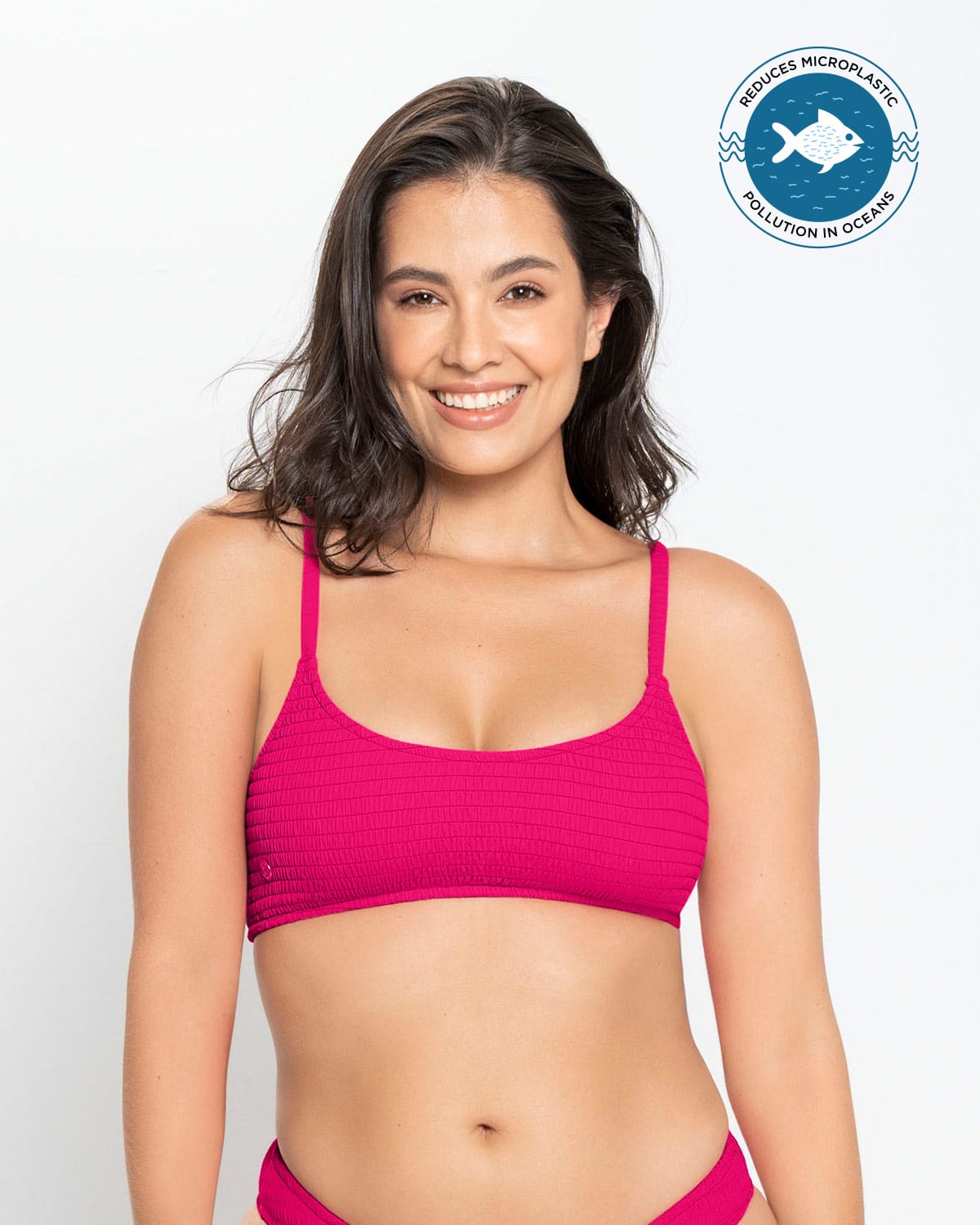  Eco-Friendly Textured Bikini Top Made Of Recycled Nylon