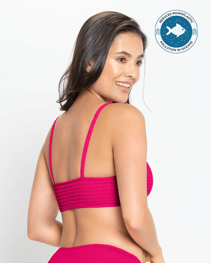  Eco-Friendly Textured Bikini Top Made Of Recycled Nylon