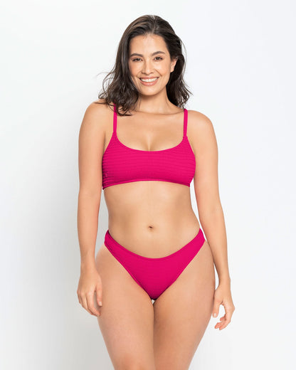  Eco-Friendly Textured Bikini Top Made Of Recycled Nylon