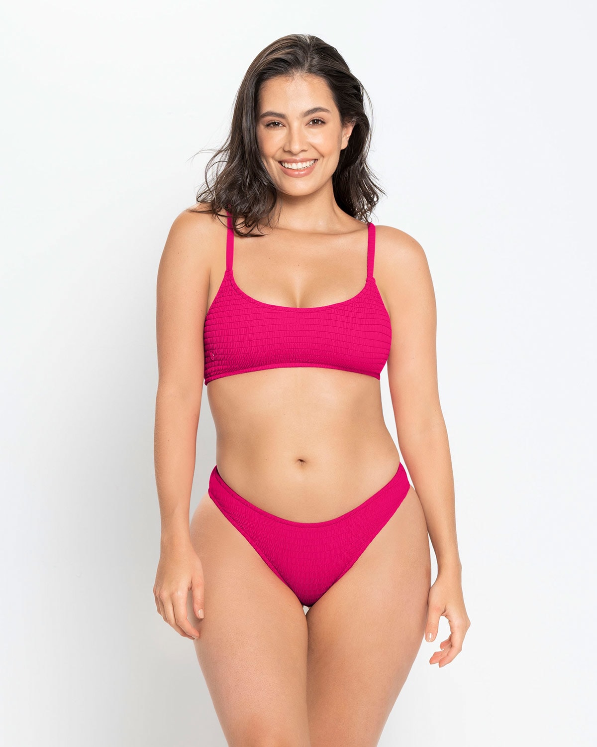  Eco-Friendly Ruched Cheeky High-Leg Bikini Bottom