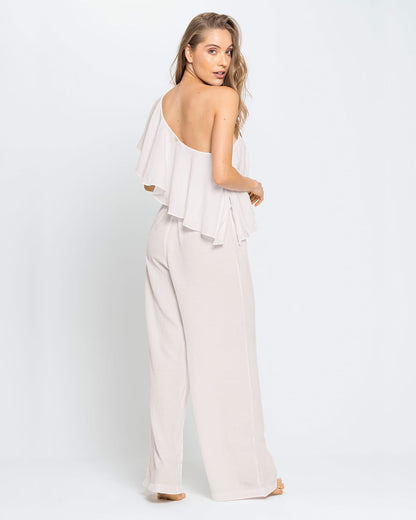  Multiuse Ruffle One-Shoulder Jumpsuit