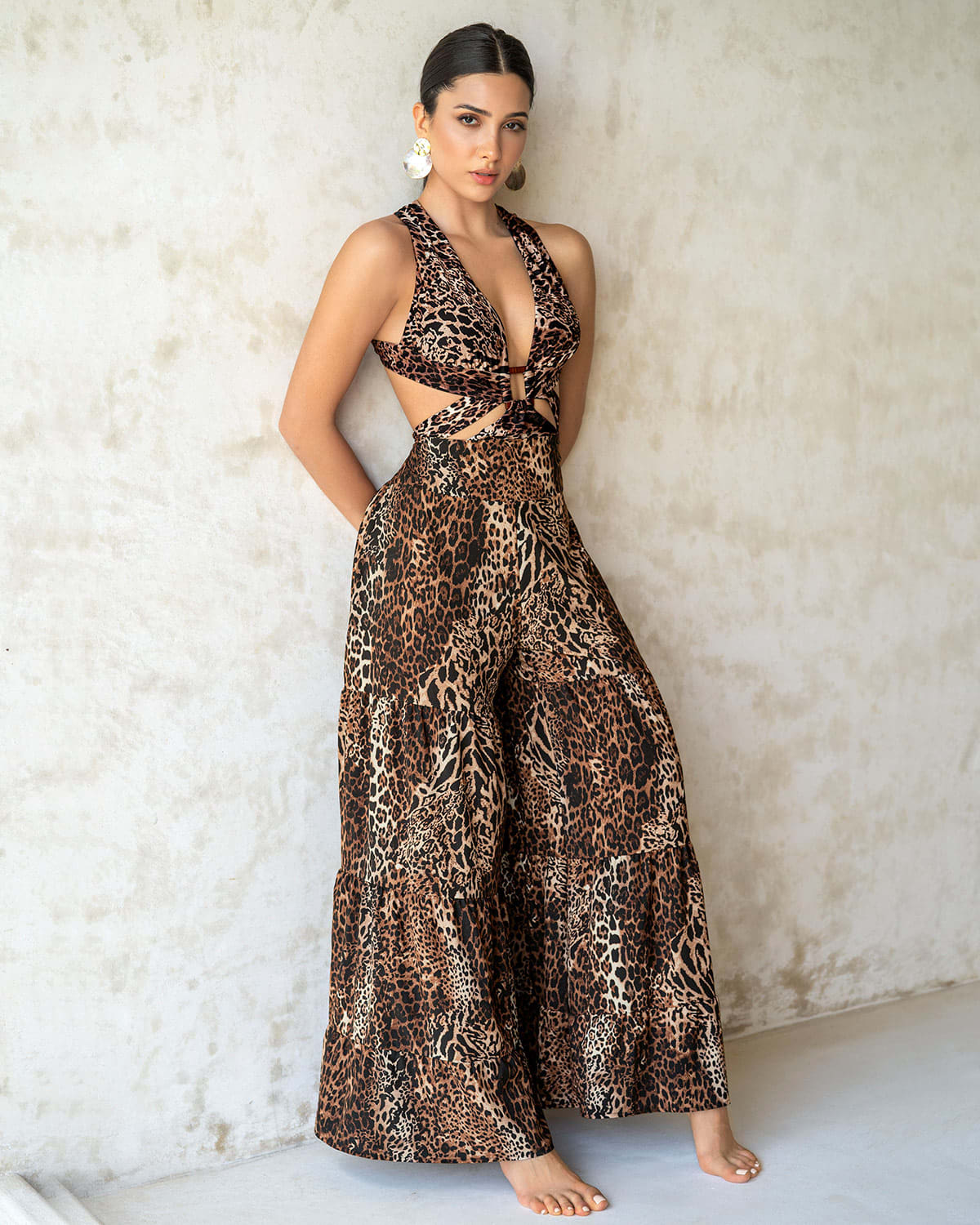  Beach Coverup Trouser With Ruched Waistband