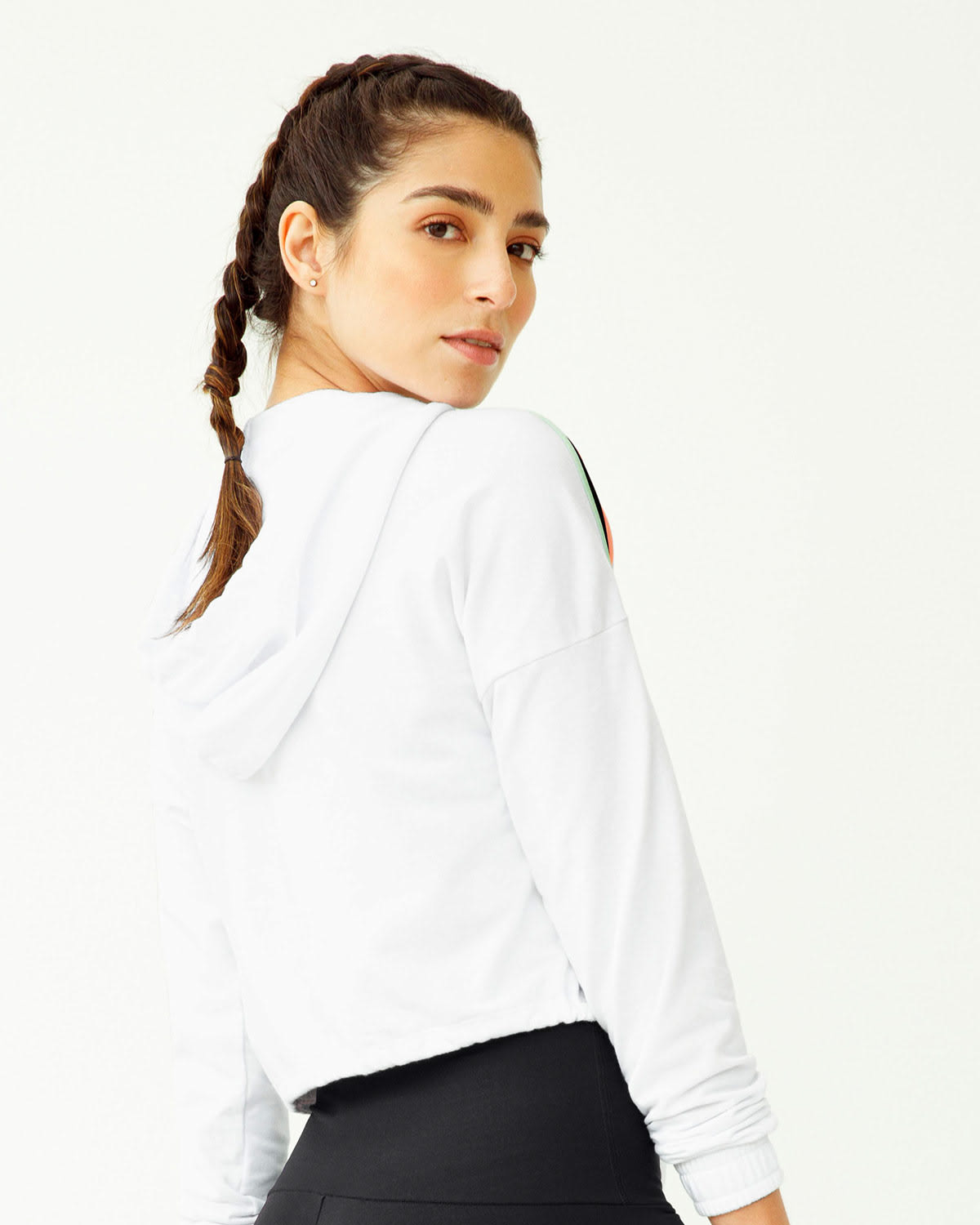  Short-Cut String Hoodie Sport Silhouette