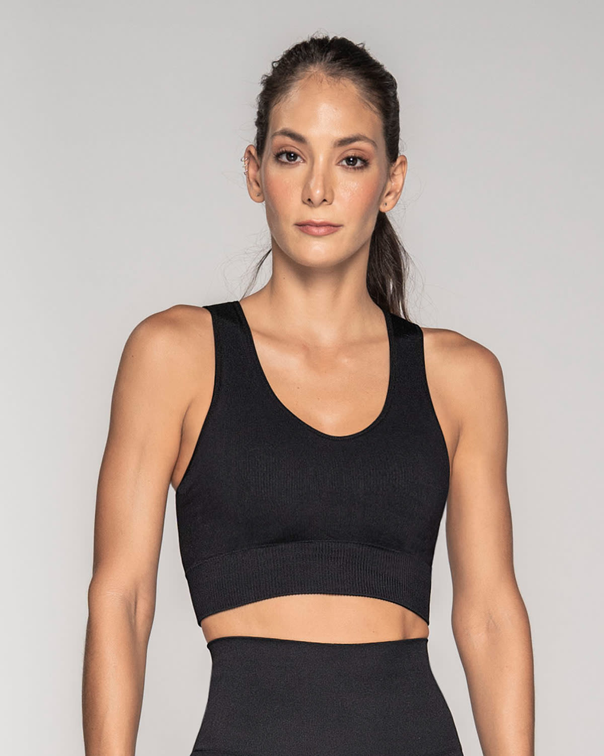  Seamless Crop Top Style Sports Bra
