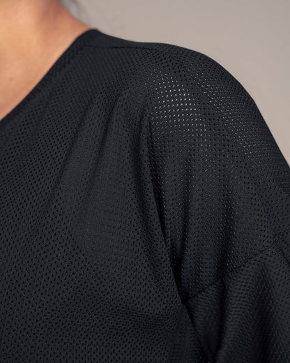  Active Mesh Shirt With Adjustable Ruching