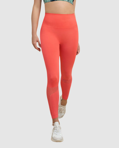  High Waist Sports Leggings Double-Layered Waistband & Breathable Legs