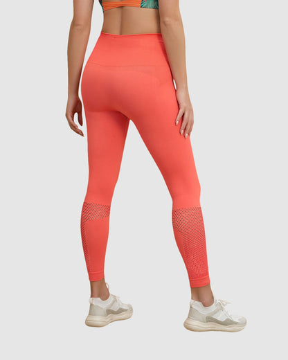  High Waist Sports Leggings Double-Layered Waistband & Breathable Legs