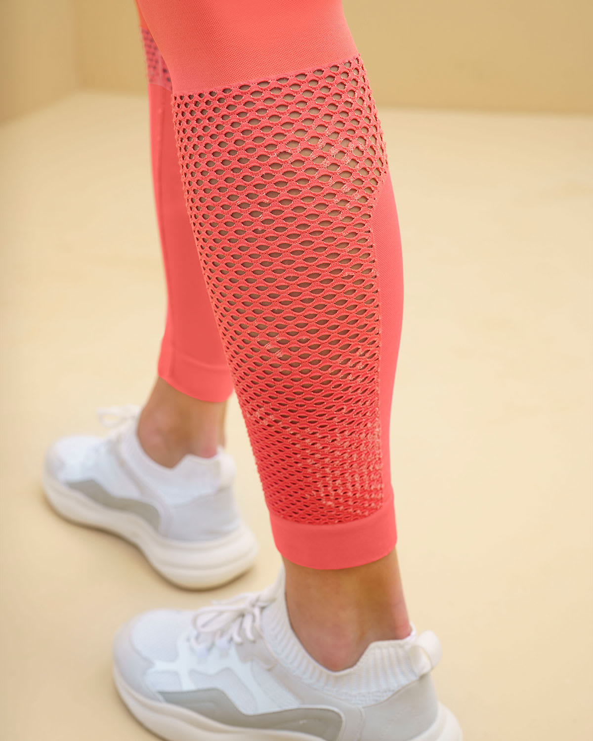  High Waist Sports Leggings Double-Layered Waistband & Breathable Legs