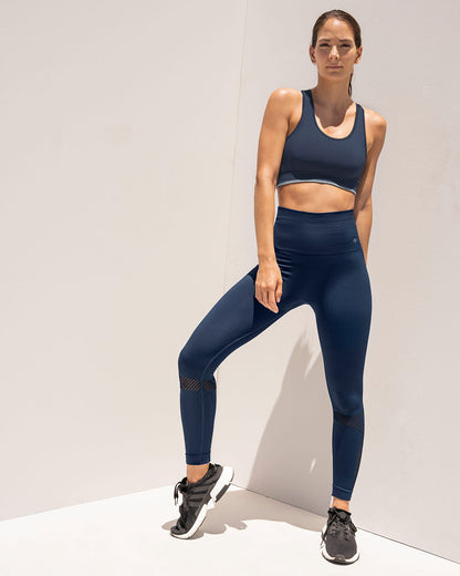  High Waist Sports Leggings Double-Layered Waistband & Breathable Legs