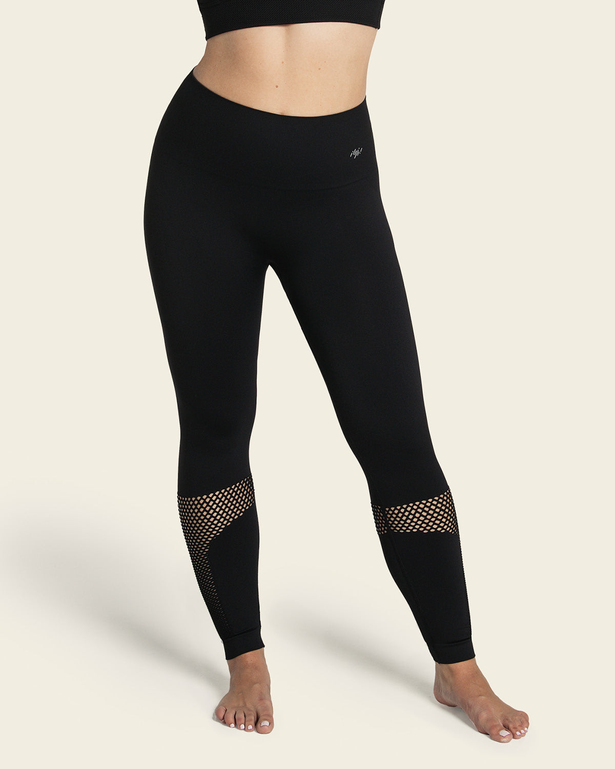  High Waist Sports Leggings Double-Layered Waistband & Breathable Legs