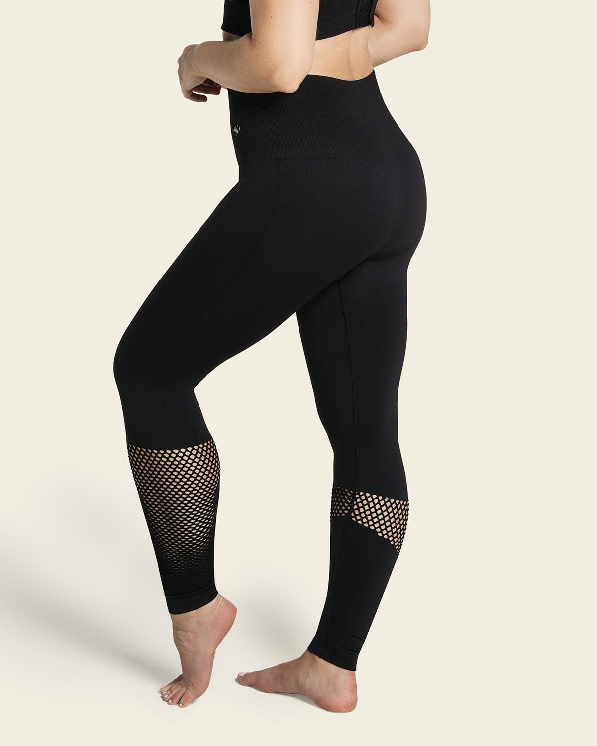  High Waist Sports Leggings Double-Layered Waistband & Breathable Legs