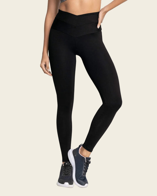  Criss Cross V Shape Waistband Legging