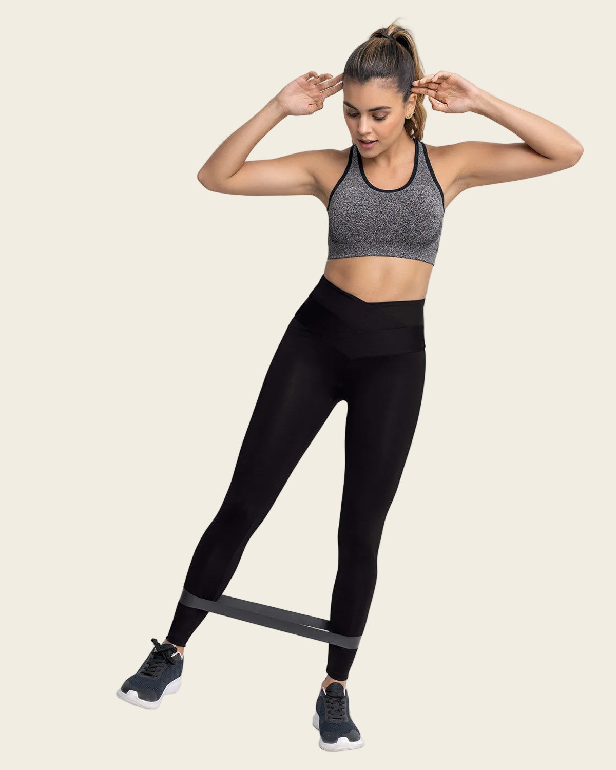  Criss Cross V Shape Waistband Legging