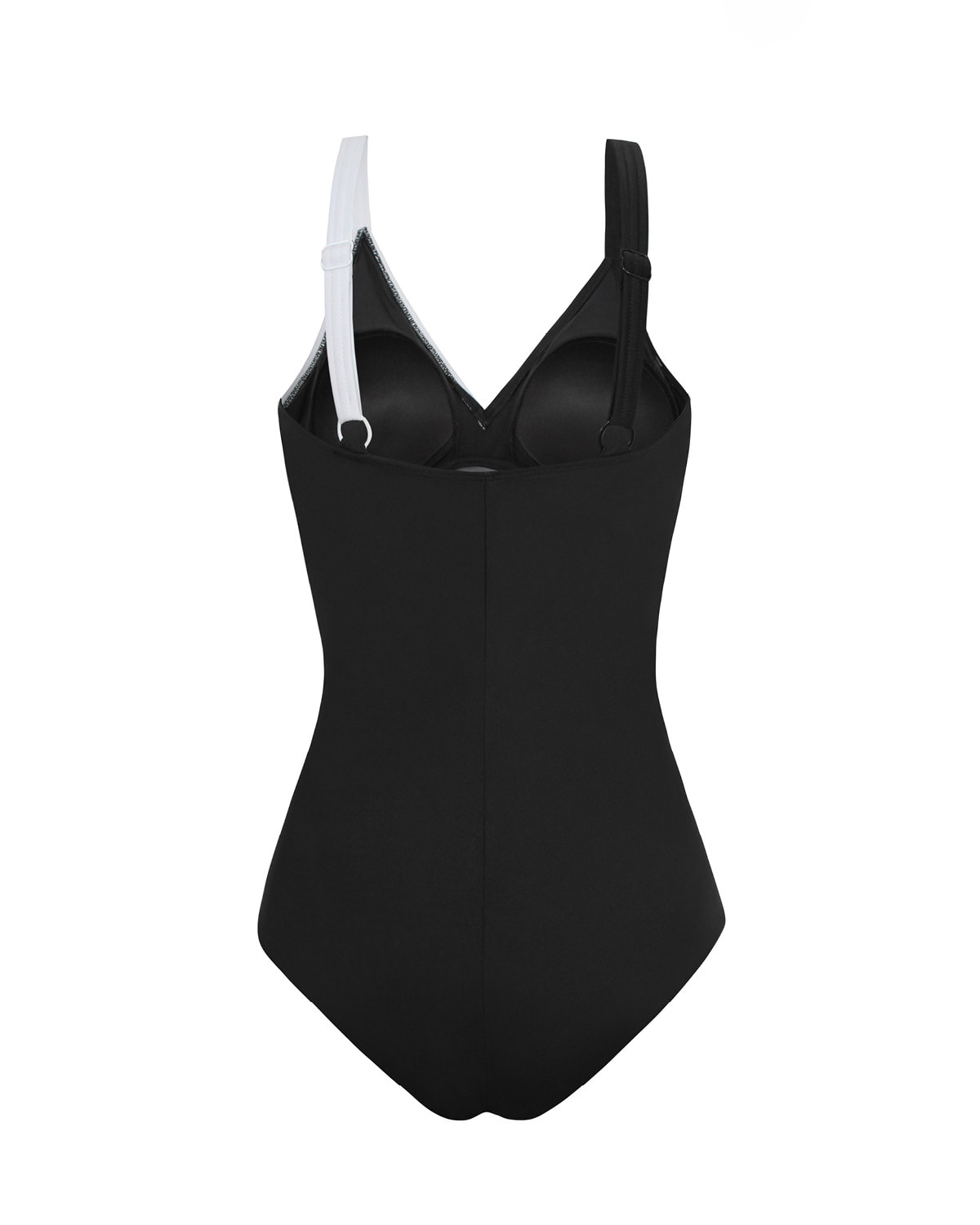  Cross-Front Contrast Graphic One-Piece Slimming Swimsuit