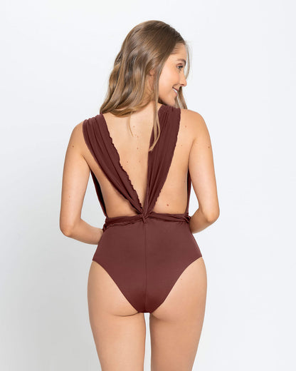  Eco-Friendly Tie Strap One-Piece Swimsuit Made Of Recycled Plastic