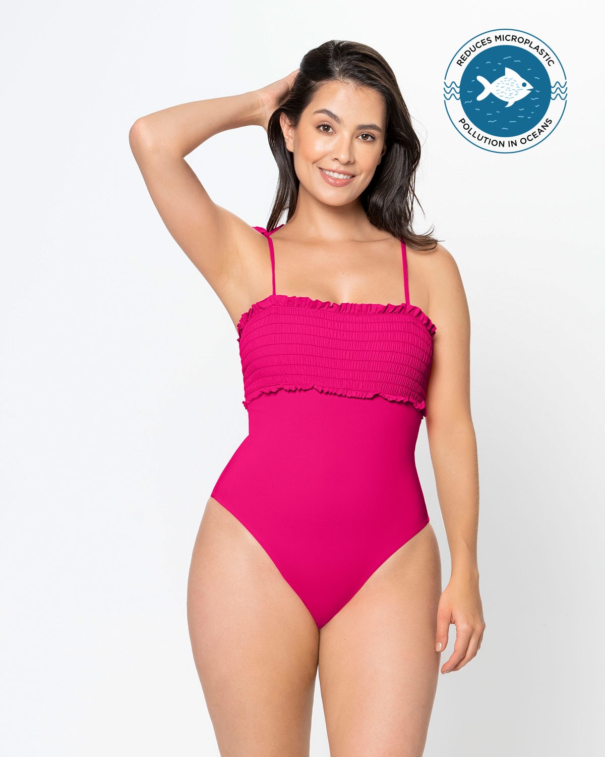  Eco-Friendly Recycled Nylon Swimsuit With Ruching