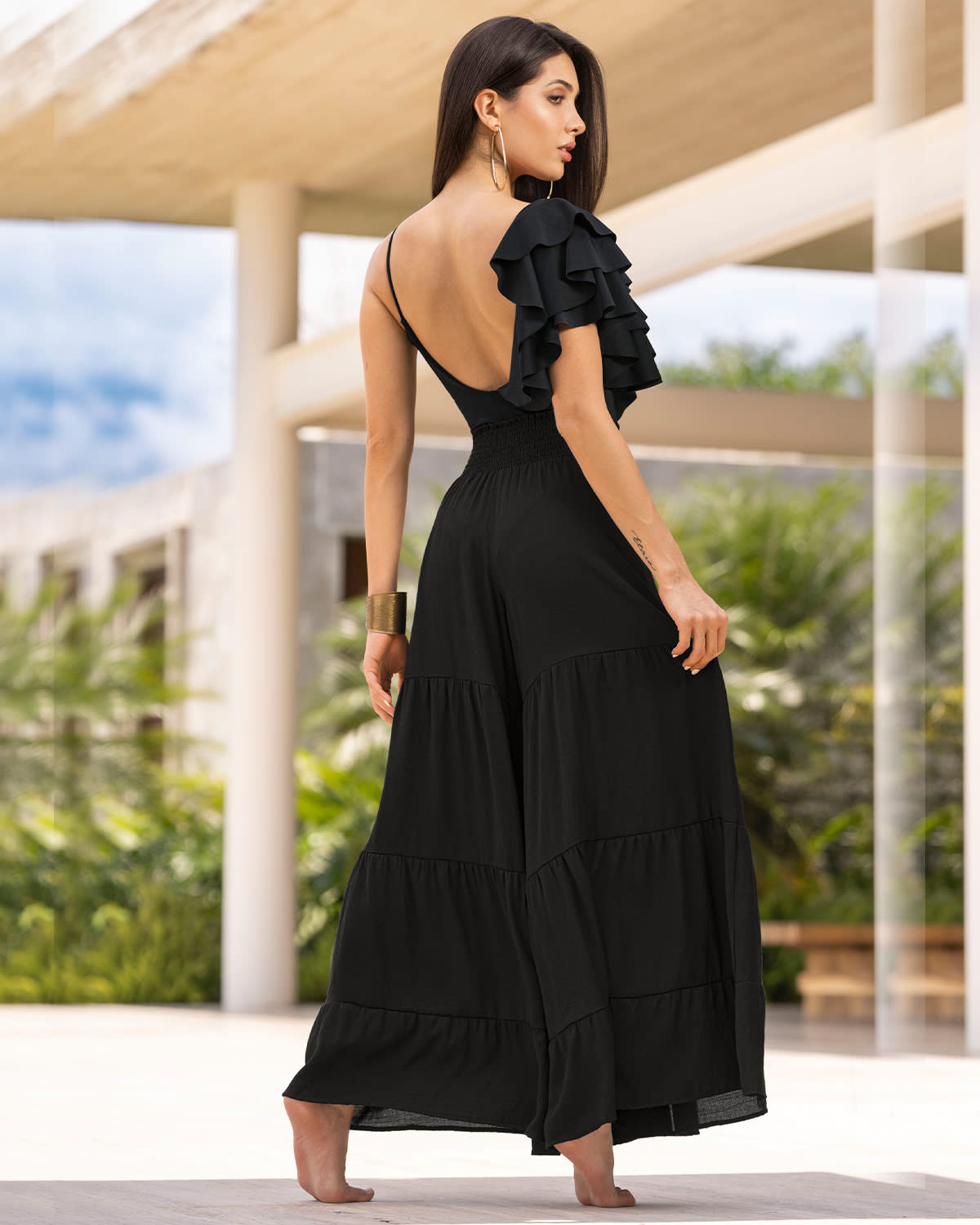  Asymmetrical One Piece Swimsuit With Firm Tummy Control