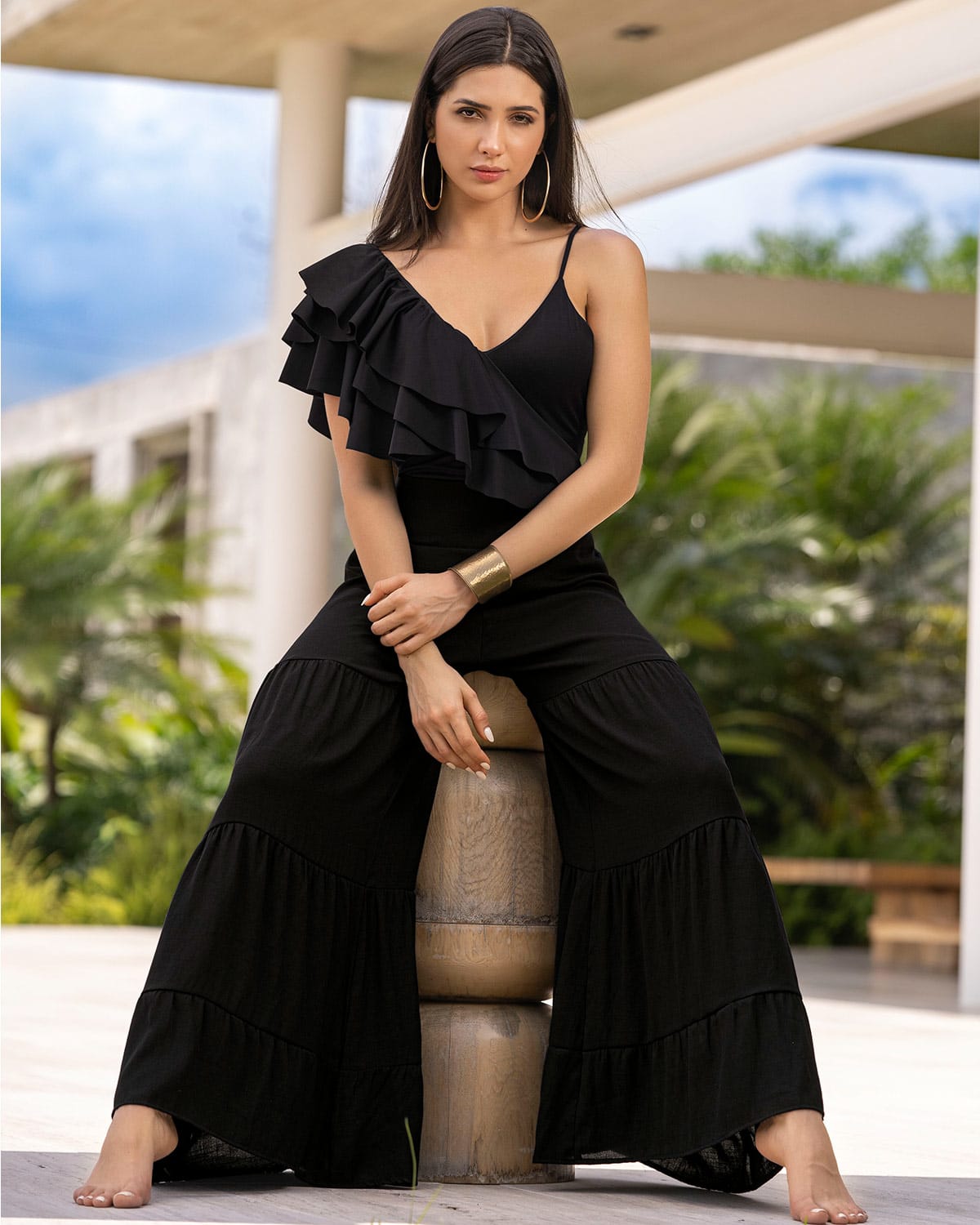  Asymmetrical One Piece Swimsuit With Firm Tummy Control