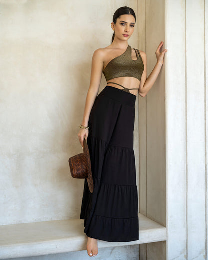  Asymmetrical Bikini Set With Decorative Tie Details