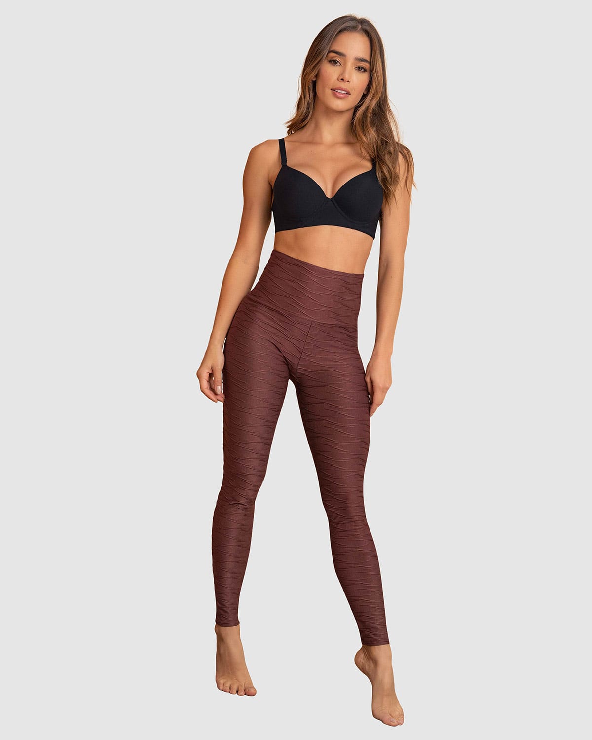  Ribbed Firm Tummy Compression Legging