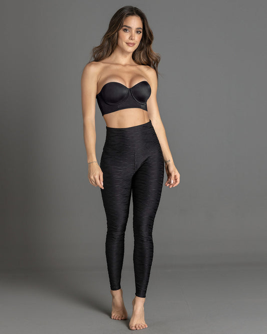  Ribbed Firm Tummy Compression Legging