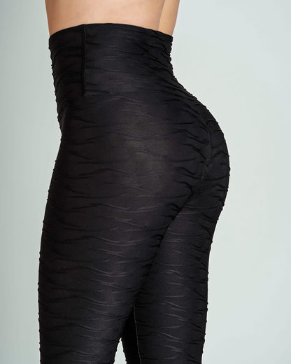  Ribbed Firm Tummy Compression Legging