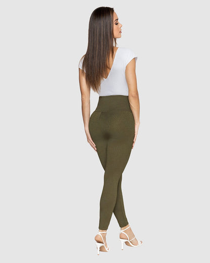  Firm Compression Legging With Textured Pattern