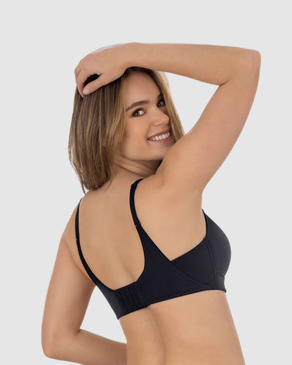  Pocketed Ballet Back Full-Coverage Bra