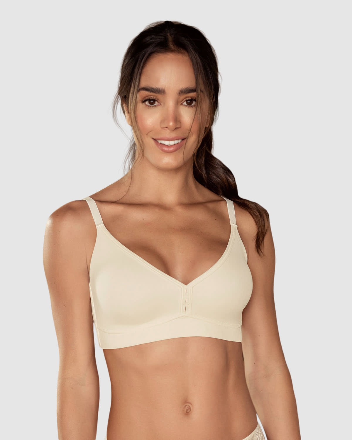 Pocketed Ballet Back Full-Coverage Bra