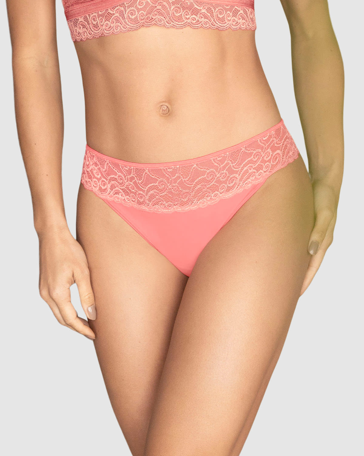  Hiphugger Thongknicker With Floral Lace Detailing